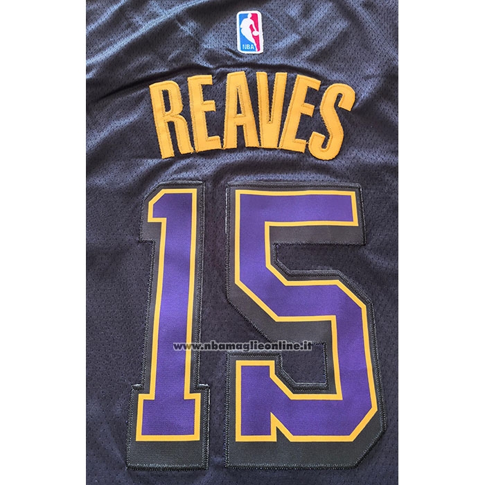 Maglia Los Angeles Lakers Austin Reaves #15 Citta 2024-25 Viola
